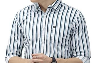 The Indian Garage Co White Slim Fit Striped Shirts