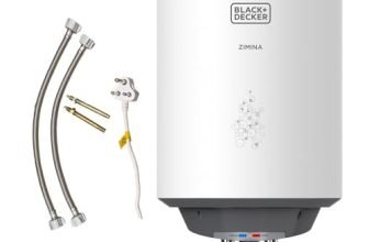 Black+Decker Zimina Geyser 15 Ltr | Storage Water Heater for Home & Kitchen | Free Connecting Pipe | 2KW | BEE Star Rated | Polymer Coated Tank I 8 BAR Rated Pressure I 5 Yr Tank Warranty
