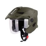 Steelbird SBH-23 Brutal ISI Certified Open Face Helmet Men and Women with Skull Cap