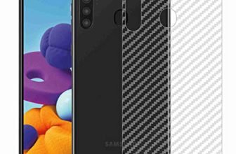Kite Digital Compatible with Samsung A21 Back Screen Protective Film Carbon Fiber Skin Transparent Screen Guard Sticker
