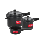 Prestige HA Popular + 5 L, 3 L, 2 L Outer Lid Induction Bottom Pressure Cooker & Pressure Pan(Hard Anodized)