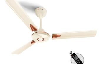 LONGWAY Aero 1200 mm BLDC Ceiling Fan with Remote Control | BEE 5 Star Rated Energy Efficient | Ultra High Speed 3 Blade Anti-Dust Decorative Ceiling Fan | 3 Years Warranty (Ivory, Pack of 1)