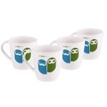 Cello Melamine Mugs – Set of 4, Multicolour, 200ml