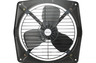 Bajaj Bahar Fresh 225 MM Exhaust Fan | Strong Metal Body And Blades | Noiseless Operations | Rust Proof Body And Blades | 2 Yr Warranty 【Metallic Grey】