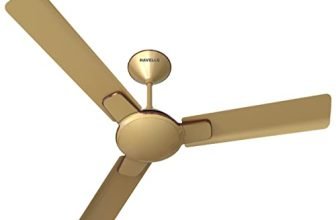 Havells Enticer Premium Design 1200 mm Ceiling Fan| High Air Delivery| Hi Speed| Wider Blades| 100% Copper Winding Motor| Metallic Finish for Living & Bedroom Interiors| Dust Resistant (Beige Copper)