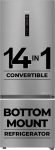 Haier 355 L Frost Free Double Door 3 Star Convertible Refrigerator  with Convertible 14-in-1,1 hour IcingDigital Control Panel(Inox Steel, HEB-363TS-P)