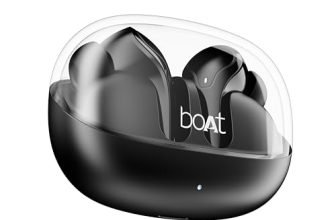boAt Airdopes 311 Pro, 50H Battery, Fast Charge,ENx Tech, Transparent LID, Low Latency,Stream Ad Free Music via App Support, Bluetooth Earbuds, TWS Ear Buds Wireless Earphones with mic (Active Black)
