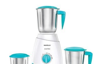 Havells Aspro Plus 500W White & Light Blue Mixer Grinder With 3 Jars