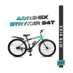 Adrenex Stryker 24T | 85% Pre-Assembled 24 T (inch) Mountain Cycle(Single Speed, Blue, Rigid)