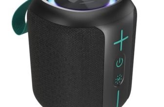 ZEBRONICS Sonic Pod 15 Plus Bluetooth Speaker, 8W RMS, 5H Backup, Type-C Charging, RGB Modes, Passive Radiator, Splash-Proof, BT v5.4, USB, mSD, TWS, Call Function, Fabric Finish, Carry Loop (Black)