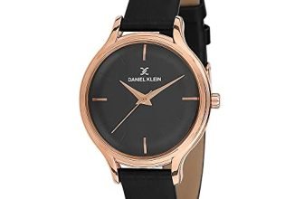 Daniel Klein Analog Black Dial Women’s Leather Watch-Dk11676-5