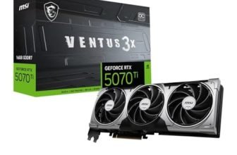 MSI GeForce RTX 5070 Ti 16G Ventus 3X OC Graphic Card – NVIDIA GeForce RTX 5070 Ti GPU, 16GB GDDR7 256-bit Memory, 28 Gbps, PCI Express Gen 5 Interface, Upto 2482 MHz, TORX Fan 5.0