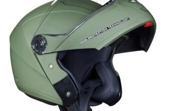 Royal Enfield MOD Adroit Modular Flip up Helmet | ISI Certified | Thermosplastic Shell | Micrometric Lock | UV Treated & Scratch Resistant Visor |Battle Green (XL) 62CM