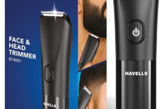HAVELLS Beard & Hair Trimmer|2-in-1 Special Blade|TypeC Fast Charge|BT4001 Trimmer 90 min  Runtime 7 Length Settings(Black)