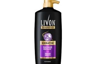 Livon Keratin Shampoo for Women & Men | Repairs Damaged Hair | Smooth & 5x Stronger Hair | No Parabens | 1L