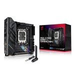ASUS Rog Strix B760-I Gaming WiFi Intel B760(13Th&12Th Gen) Lga 1700 Mini ITX Motherboard,8 + 1 Power Stages,Ddr5 Up to 7600 Mt/S,Pcie 5.0,2Xm.2 Slots,WiFi 6E,USB 3.2 Gen 2X2 Type-C,Aura Sync RGB