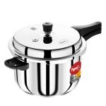 Pigeon Steel Pressure Pan 5L, Induction & Gas, Dishwasher Safe, Silver