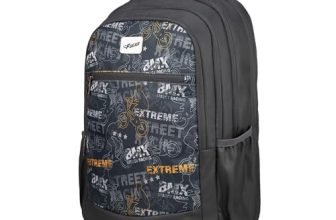 F Gear Arashi Grey 35L School Backpack, Laptop Sleeve, Bottle Holders