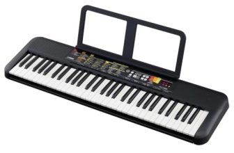 YAMAHA PSR-F52 61-Key Portable Digital Keyboard with Power Adapter, 136 Instrument Voices, 158 Styles, Built-in Speakers, Easy-to-Use Keyboard for Beginners & Music Learners, Black