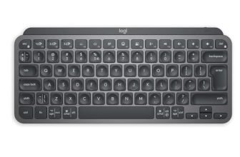 Logitech MX Keys Mini Minimalist Wireless Illuminated Keyboard with Free Adobe Subscription, Compact, Bluetooth, Backlit, USB-C, Metal Build-Graphite