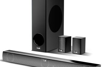 boAt Aavante Bar 2400 Pro/2450 Pro w/ EQ Modes, Bass&Treble Controls 220 W Bluetooth Soundbar(Premium Black, 5.1 Channel)