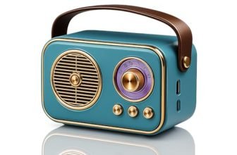 Fire turtle Vintage Bluetooth Wireless Speaker | 10W RMS Loud Sound | Retro Design with Type-C Charging, 8H Battery Backup, USB & AUX Input, Portable Home & Outdoor Speaker 636 Blue