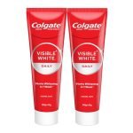 Colgate Visible White Toothpaste, Teeth Whitening Starts in 1 week, Safe on Enamel, Stain Removal Tooth Paste and Minty Flavour for Fresh Breath (200g + 40g, Combo Pack)