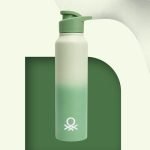 United Colors of Benetton Water Bottle 1L Stainless Steel Leak-Proof