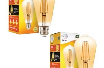 wipro Garnet 6W ST64 LED Filament Bulb | Decorative LED Bulb for Home & Office Decoration | Energy Efficient Filament Bulb comes with In-Built Surge Protection | E27, 2700K(Warm White, Pack of 2)