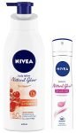 Nivea Body Lotion, Extra Whitening Cell Repair SPF 15, For All Skin Types, 400ml & Deodorant, Whitening Smooth Skin, Women, 150ml