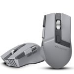 Amkette XS Series Flow S Ergonomic Wireless Mouse/Bluetooth Mouse with Side Scroll |2.4G + 3×BT, 7 Buttons, 3200 DPI Adjustable, Dedicated Fire Button, 500mAh Rechargeable | 2 Years Warranty