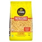 DiSano Elbow Pasta 500g, Healthy Pasta, Made with Durum Wheat Semolina, Suji, No Maida, Source of Protein & Fibre, Non-Sticky