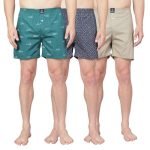 Urban Scottish Men’s Cotton Boxers (Pack of 3) (USBX2107-M_Multi5_M)