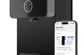 NATIVE By Urban Company M2 Pro 7 L. RO + UV + Alkaline + Minerals Water Purifier 10-Stage Smart Water Purifier | In-built power backup | No Service for 2 Years | Advanced Smart iOT Tracking(Black)