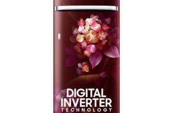 Samsung 189 L, 4 Star, Digital Inverter, Direct-Cool Single Door Refrigerator (RR21H2H24HT/HL, Red, Hydrangea Plum, Base Stand Drawer, Single Touch Defrost, 2026 Model)