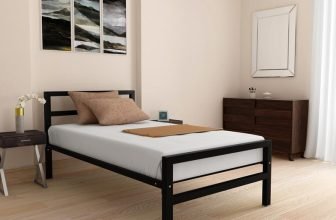 Nilkamal SLEEP Striker Metal Single Bed, 199 cm x 98 cm (6.53 ft x 3.22 ft)(Finish Color – Black, Delivery Condition – Knock Down)