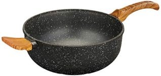 Amazon Brand – Solimo Die Cast Aluminium Non Stick Wok/Kadhai (25cm, 5 layer coating)