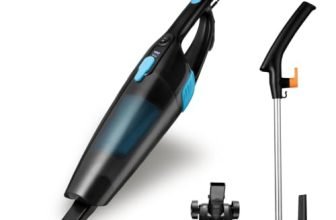 KENT Dash Vacuum Cleaner | 600W | High Suction Power >16 kPa | Cyclone5 Technology and HEPA Filter | Bagless Design | Ideal for Floor, Curtain, Carpet, Sofa & Car | Black & Blue