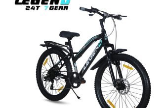 EAST COAST LEGEND 24T Bicycle Big Kids Boys & Girls 9 to 15 age 7 SPEED 24 T (inch) Mountain Cycle(7 Gear, Black, Only Front Suspension)