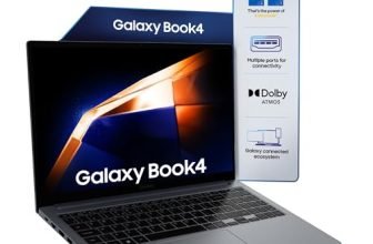Samsung Galaxy Book4 (Gray, 16GB RAM, 512GB SSD)| 15.6″ Full HD Screen| Intel i5 14th Gen 120U Processor| Windows 11 Home| MS Office 2021| Fingerprint Reader| Intel Iris XE Graphics| RJ45 LAN Port