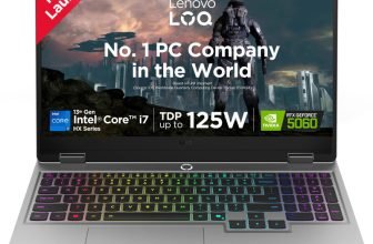 Lenovo LOQ Intel Core i7 13th Gen 13645HX – (16 GB/1 TB SSD/Windows 11 Home/8 GB Graphics/NVIDIA GeForce RTX 5060) LOQ 15IRX10 Gaming Laptop(15.6 inch, Grey, 2.4 kg, With MS Office)