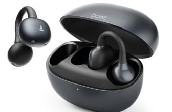 boAt 2026 Launch Airdopes ProClip, Air Conduction Tech,Feather-Light Earbuds, Clip-On Design,All Day Wear Comfort,52H Battery,12mm Dynamic Drivers,App Support,BT v6.0,OWS Earbuds with mic(Silk Grey)