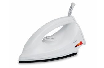 Bajaj DX-6 1000 Watts Dry Iron | Advance Soleplate And Anti-Bacterial German Coating Technology | Thermol Fuse Safety | Auto Shut-Off | Cool Touch Body | 2 Yr Warranty 【White】