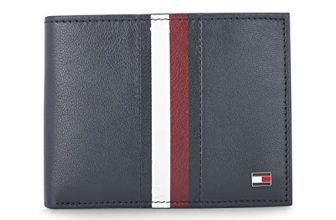 Tommy Hilfiger Men’s Passcase Wallet Rane – Navy | 2 Compartments | 10 Cards Slots | Stylish Men’s Leather Wallet