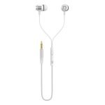 boAt Newly Launched BassHeads 162 V2 Wired Earphones with 10mm Drivers, Metallic Earbuds, Integrated Controls, in-Line Microphone, Ergonomic Fit, Braided Cable & 3.5mm Jack(Bold White)