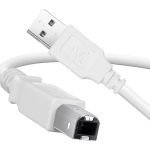 Zebronics USB Type-A to Type-B Printer Cable, 5 Meters, 480Mbps High-Speed Transfer, Nickel-Plated Connectors, Full Copper Core, for Printers, Scanners & Other Devices (PC50P)