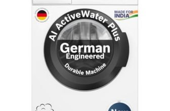 Bosch 7 kg 5 Star Front Load Fully-Automatic Washing Machine, Steam Antibacterial Tech, AI ActiveWater, 15 Wash Programs, 53L Large Drum, SoftCare Paddle, White, WAJ24263IN (2026 Model)