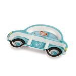 Cello Kidzbee Series Melmo Racers Melamine Plate for Kids |Car Shaped Plates | Attractive and Kidfriendly Designs | Break Resistant & Durable | Set of 1 | Blue