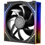 Thermalright TL-M12Q CPU Fan 120mm Case Cooler, PWM Connector Silent Computer Cooling with S-FDB Bearing,PC Fan with ARGB Mirror Light Effect,Low Noise,Black (TL-M12Q)