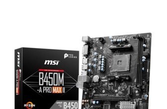 MSI B450M-A PRO MAX II Motherboard, Micro-ATX, AM4 DDR4 USB 3.2 Gen 1 HDMI